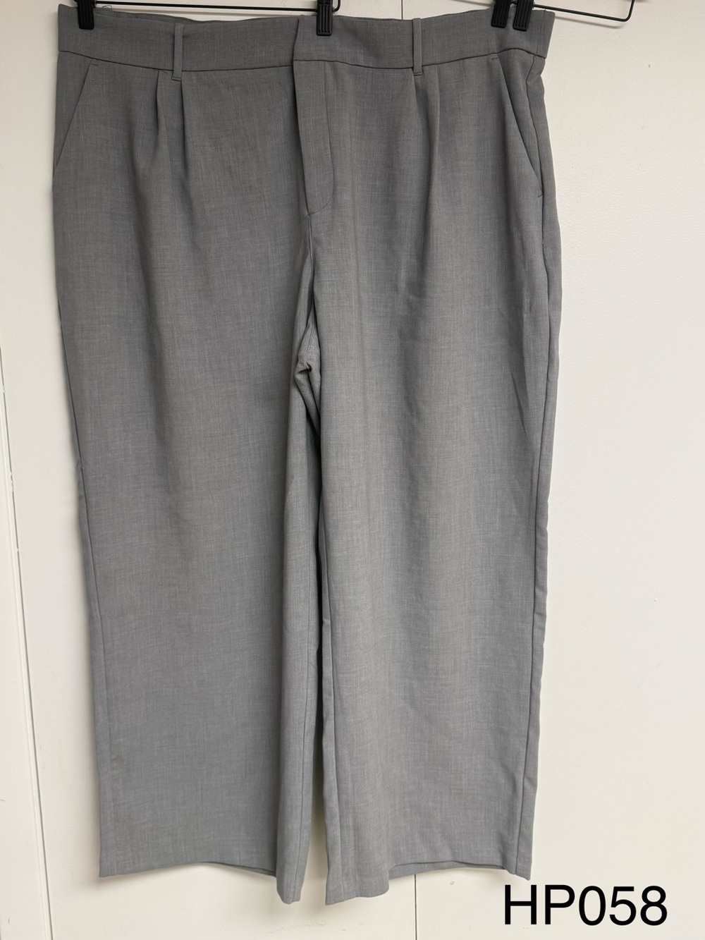 Abercrombie Gray Tailored Wide Leg Pants XXL Short